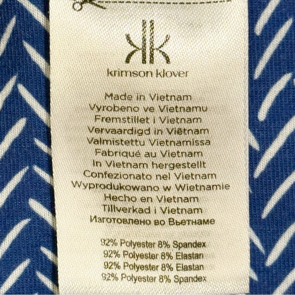Krimson Klover Piper Dress Large Blue UPF 40 Stretch Athletic Bra Pockets Midi - Picture 13 of 13
